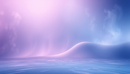 Serene Pastel Landscape With Gentle Rolling Hills