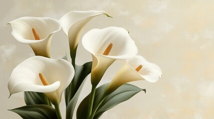 Obraz premium beautiful call lily clipart isolated on white background call lily
