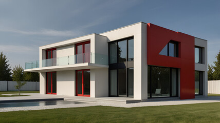 New modern house, dream of owning a home, renting a home, owning a house