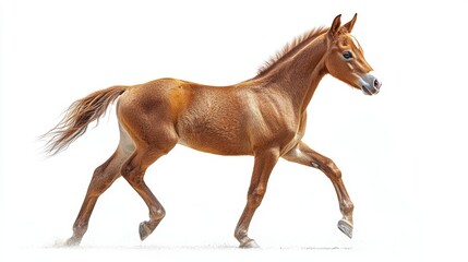 Obraz premium beautiful horse foal clipart isolated on white background horse foal