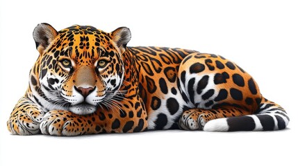 Obraz premium beautiful jaguar clipart isolated on white background jaguar