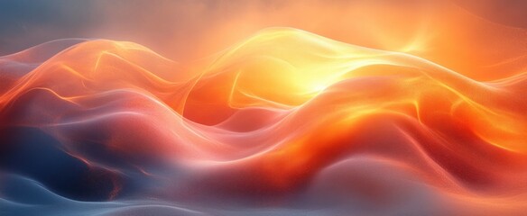 Obraz premium Abstract Grunge Background with Grainy Texture in Black Grey Orange and White Smooth Wave Design