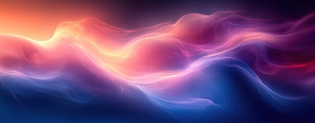 Obraz premium Abstract Fluid Wave Background with Blue and Purple Gradients
