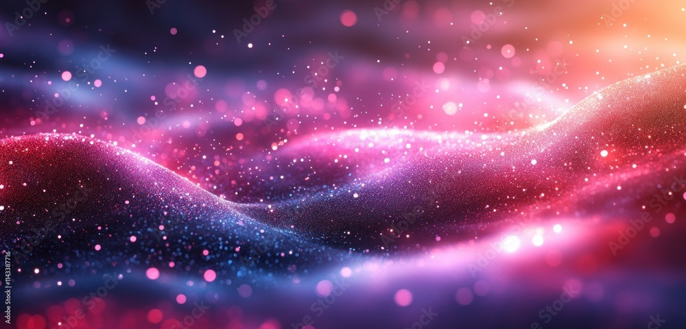 Poster magenta pink purple gradient background with soft bokeh grainy texture design for posters and banner