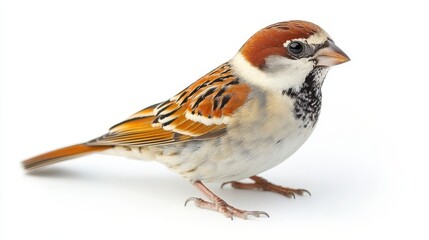 Fototapeta premium beautiful sparrow clipart isolated on white background sparrow