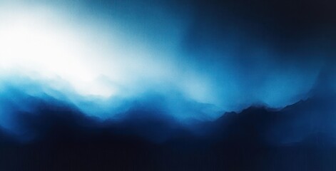 Blue Black Gradient Abstract Artwork with Soft Light Blurred Background for Banner Design