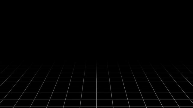 white line retro wave grid animation footage video