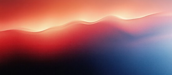 Soft Gradient Abstract Art Smooth Transitions from Deep Red to Pale Blue Minimalist Digital Painting