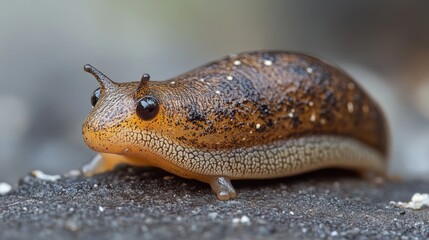 close up of slug photo isolated on white background slug