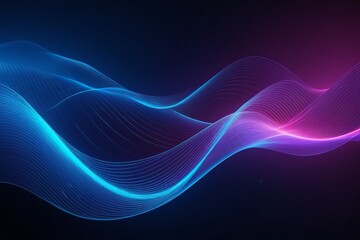 Obraz premium a close up of a wave of blue and pink light