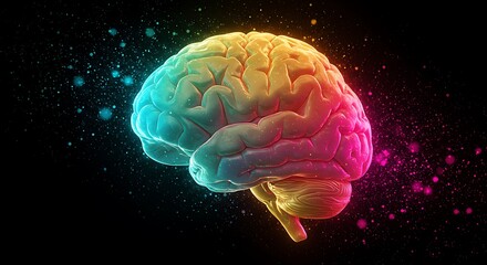 Obraz premium Human brain exploding with knowledge and creativity concept. creativity, intelligence, and innovation neuroscience, mental health, and futuristic technology artistic innovative knowledge, imagination 