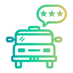 taxi Line Gradient Icon