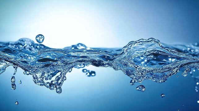 Water: Abstract Blue Liquid Texture Background