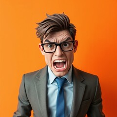 Angry businessman