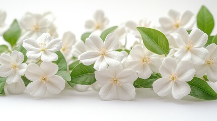 Fototapeta premium photo of jasmine isolated on white background jasmine