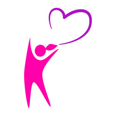 Illustration of a happy, cheerful woman.