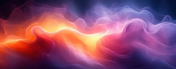 Obraz premium Purple Orange Gradient Abstract Background Glowing Composition Digital Art