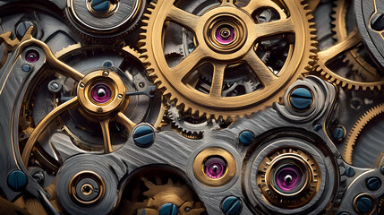 intricate precision watch mechanism