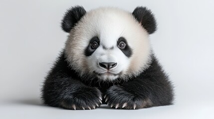 photo of pand isolated on white background panda
