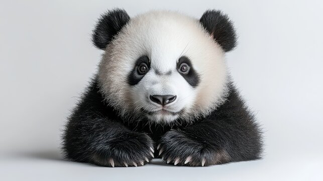 photo of pand isolated on white background panda