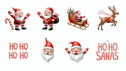 Obraz premium Joyful Santa Claus Holding a Gift at a Festive Red Door, Spreading Christmas Cheer and Magic