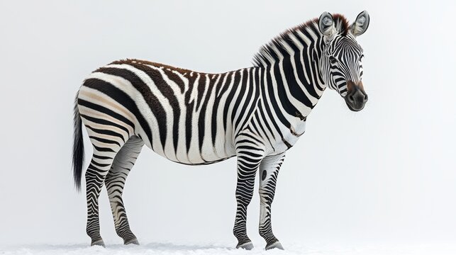 photo of zebr isolated on white background zebra