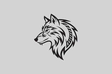 Lone Wolf Majesty icon vector