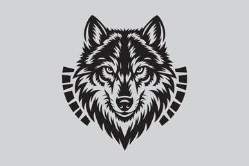 Lone Wolf Majesty icon vector