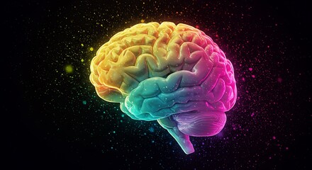 Obraz premium Human brain exploding with knowledge and creativity concept. creativity, intelligence, and innovation neuroscience, mental health, and futuristic technology artistic innovative knowledge, imagination 