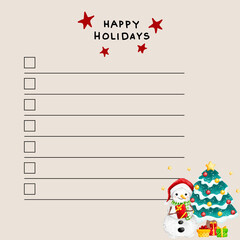 christmas card with snowman © betania