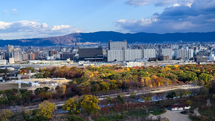 view of the city in the mountains