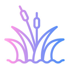 lake Line Gradient Icon