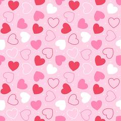 seamless pattern with hearts