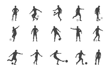 Football player silhouette, Football player svg, Football player vectors, Soccer player silhouette, Soccer player svg, Player svg, Player silhouette -V03
