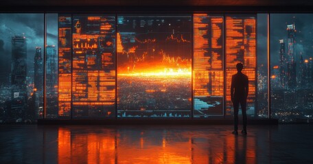 Indian Male Computer Scientist Presenting Data Analysis to Diverse Team in Modern Office with Digital Screens