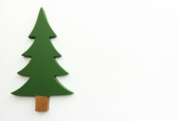 Fototapeta premium Charming Natural Christmas Tree on a White Background: Perfect for Holiday Decor and Festive Celebrations