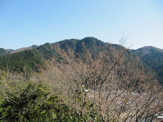 郡上八幡城跡から見える東殿山城跡／日本岐阜県郡上市