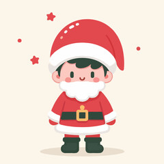 vector image of a small child wearing a Christmas costume