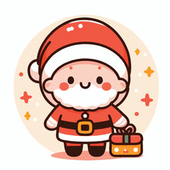 vector image of a small child wearing a Christmas costume