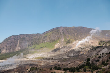 Volcanic mountains range 