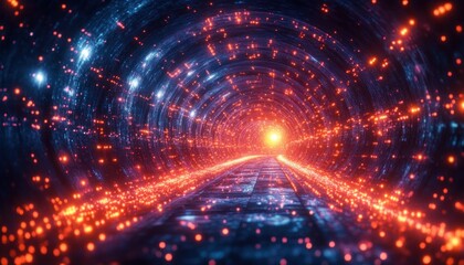 Obraz premium Digital Speed Nexus Futuristic Technology Hub for Connectivity and Innovation