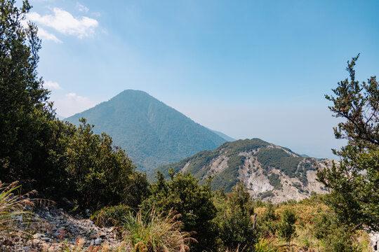 A view of Mt. Cikuray from Papandayan 