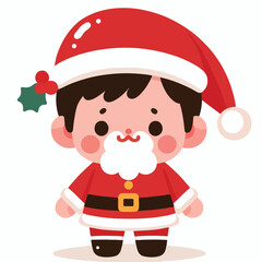 vector image of a small child wearing a Christmas costume