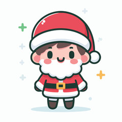 vector image of a small child wearing a Christmas costume