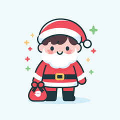 vector image of a small child wearing a Christmas costume