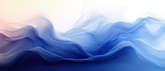 Dark Blue White Abstract Gradient Background Minimalist Design Smooth Curve Soft Lighting Glow