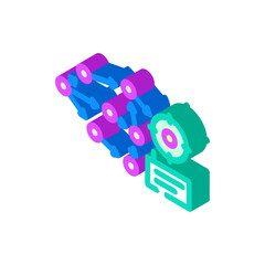 Obraz premium model accuracy gauge machine learning isometric icon vector. model accuracy gauge machine learning sign. isolated symbol illustration
