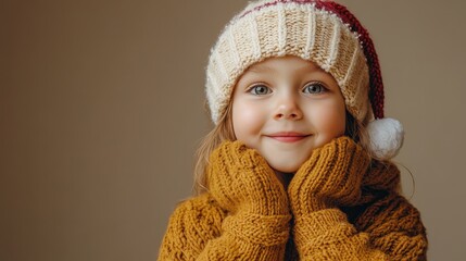 A kid wearing a outfit for Chrismas, standing against a isolated background (75)