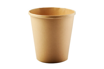 a single brown paper cup. isolated on a transparent background the cup is empty and has a slightly rounded bottom it is a standard size. perfect for coffee. tea. or other beverages
