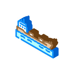 oil tanker ship transport marine isometric icon vector. oil tanker ship transport marine sign. isolated symbol illustration